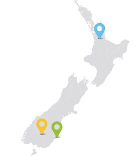 Map of Otago Polytechnic Campuses